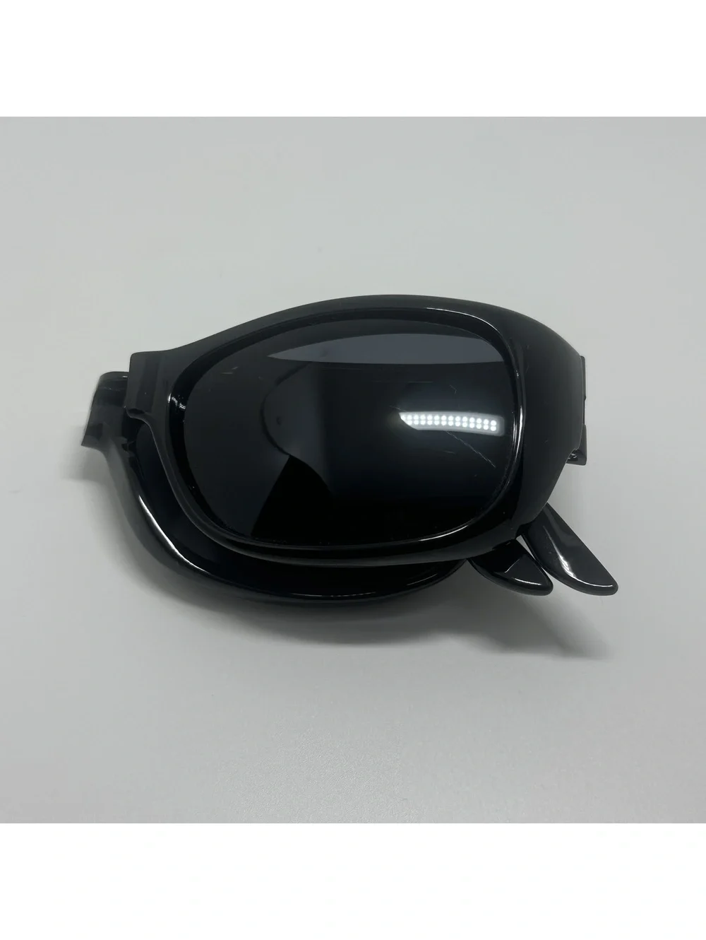 Haven Morgan Black Rectangular Folding Fit Over Sunglasses with Polarized Lenses